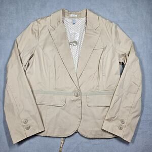 Y2K Old Navy Blazer Womens XL Khaki Jacket Academia Preppy Workwear Boss Stretch